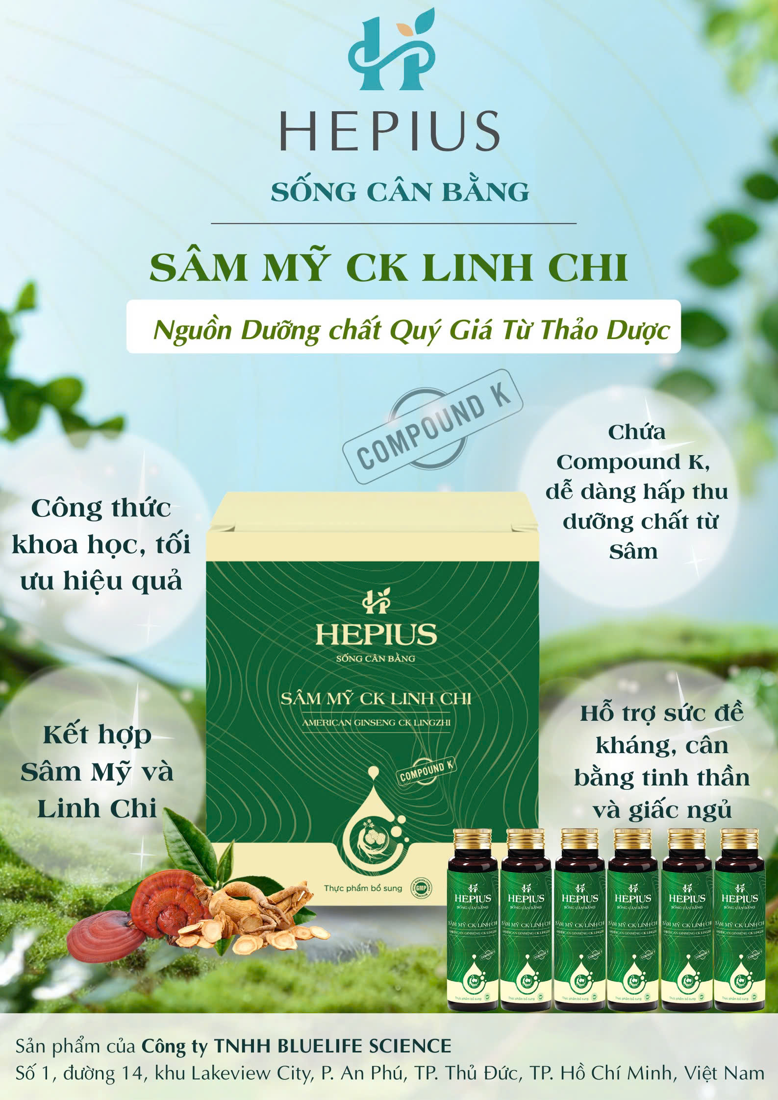 Hepius American Ginseng CK & Reishi Mushroom