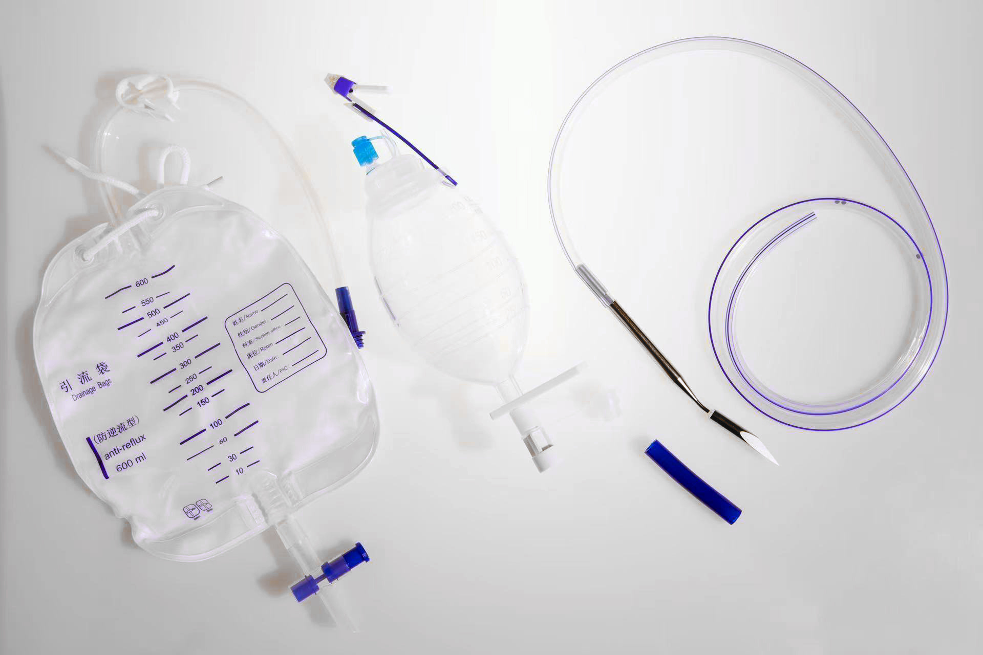 Negative pressure drainage systems