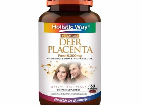 "Thực phẩm bảo vệ sức khỏe:  Holistic Way Premium Deer  Placenta Fresh 9,000 mg"