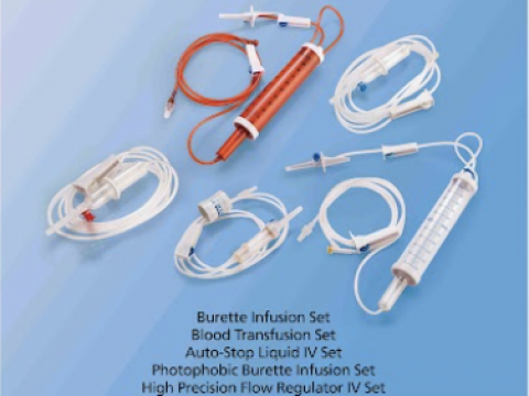 Auto-stop infusion sets